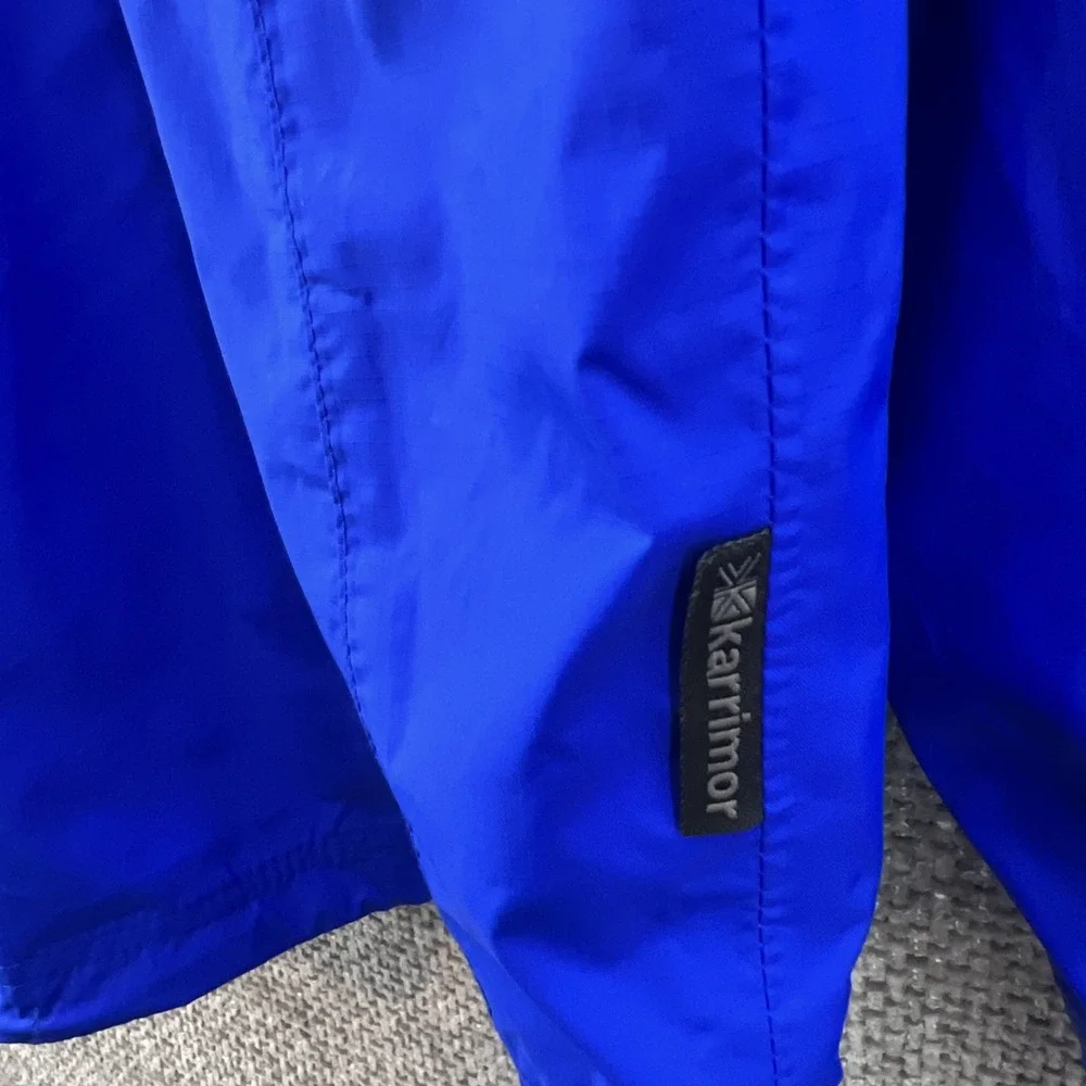 KARRIMOR WEATHERTITE Jacket Blue Coat‎ Hood Windbreaker Mens Size XS Outdoor